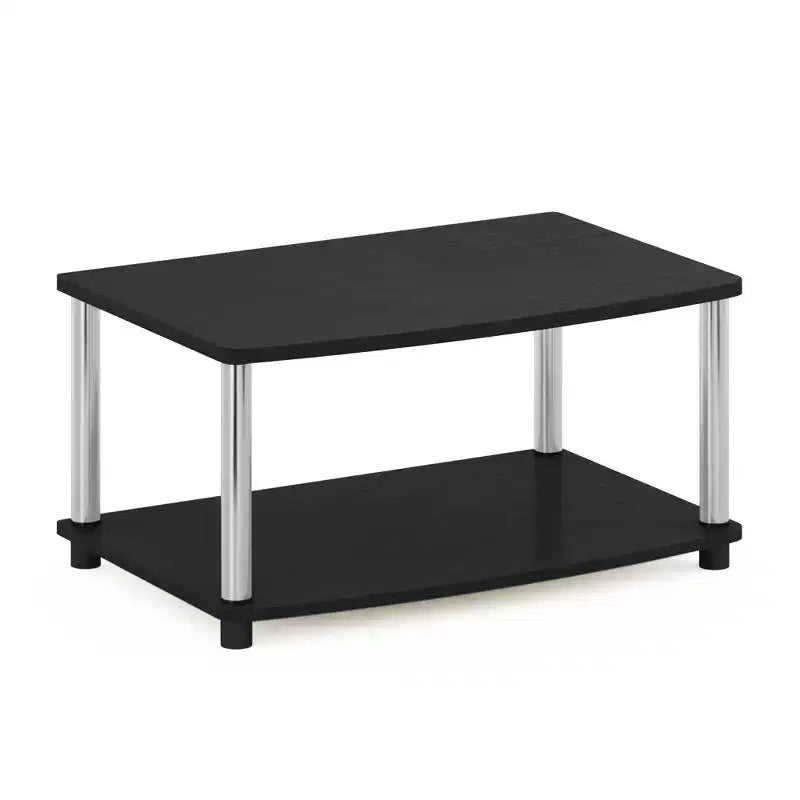 Industrial TV Stands Media Entertainment Center with 2-tier Open Storage Shelves