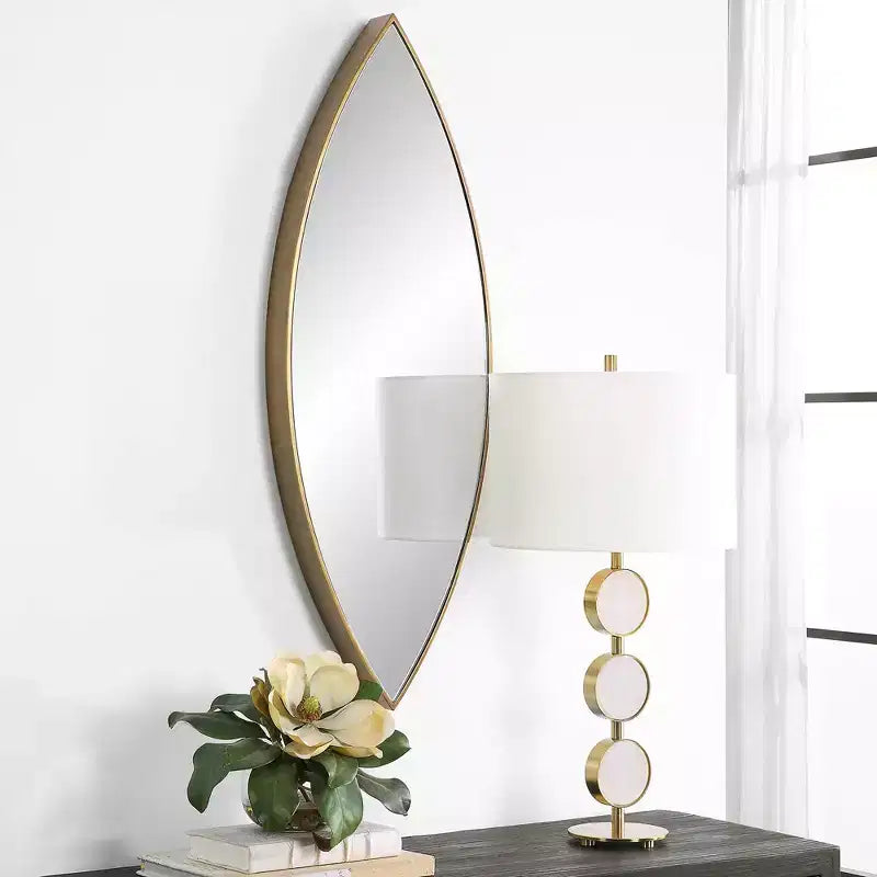 Ellipse Golden Bronze Wall Mirror – 14"x39¾"