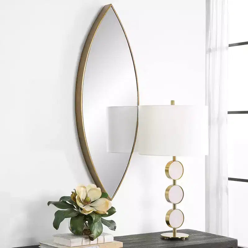 Ellipse Golden Bronze Wall Mirror – 14"x39¾"