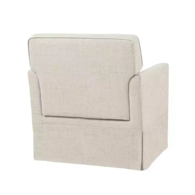 Slipcover Accent Armchair – Track Arm, Skirted Base, Removable Cushion