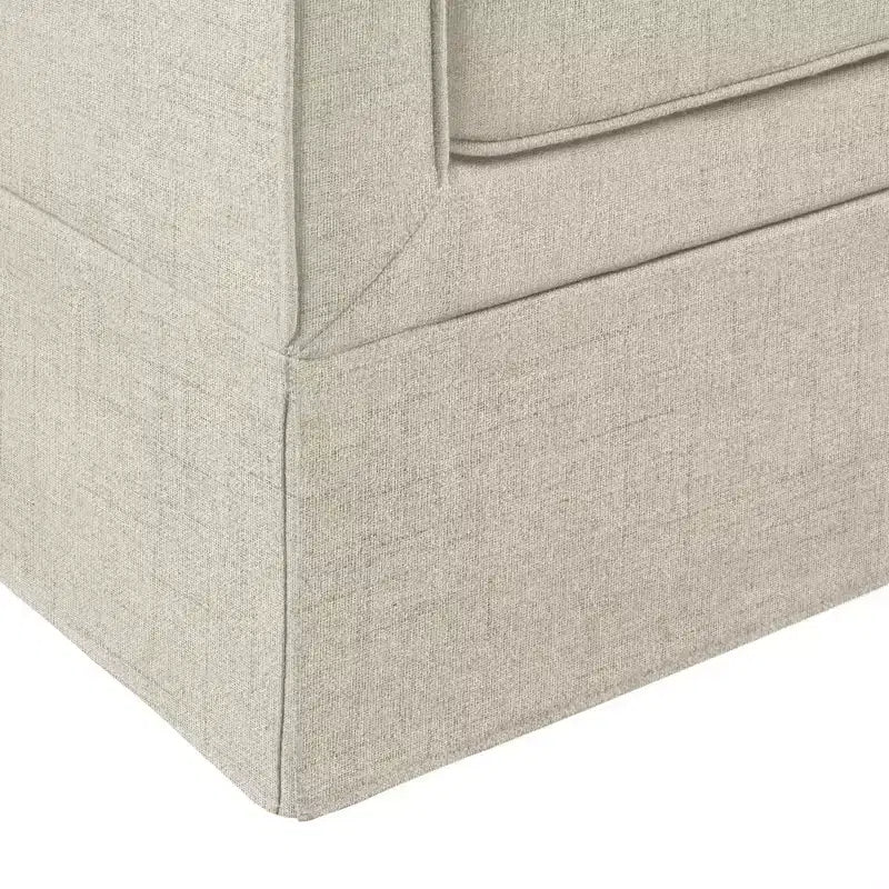 Slipcover Accent Armchair – Track Arm, Skirted Base, Removable Cushion