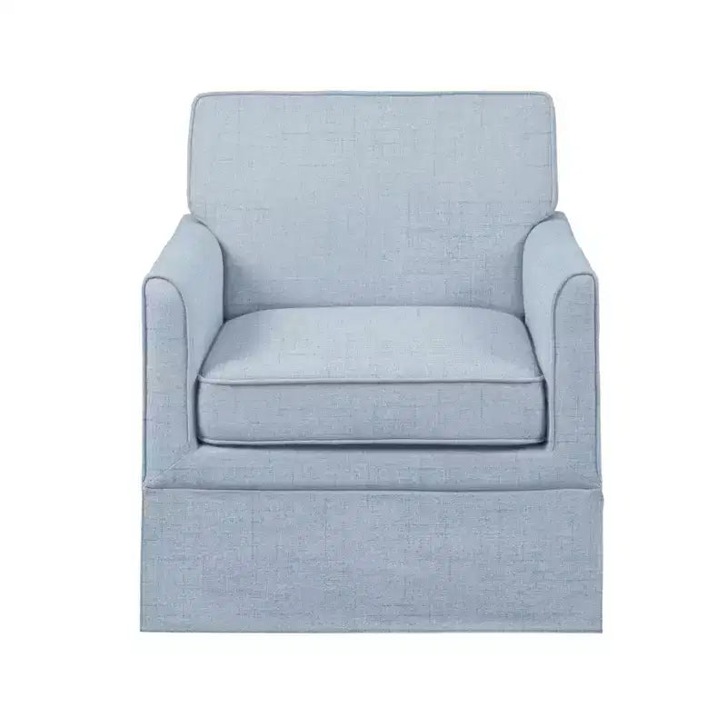 Slipcover Accent Armchair – Track Arm, Skirted Base, Removable Cushion