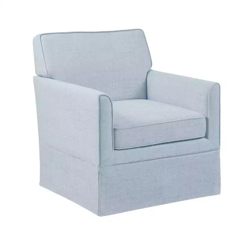 Slipcover Accent Armchair – Track Arm, Skirted Base, Removable Cushion