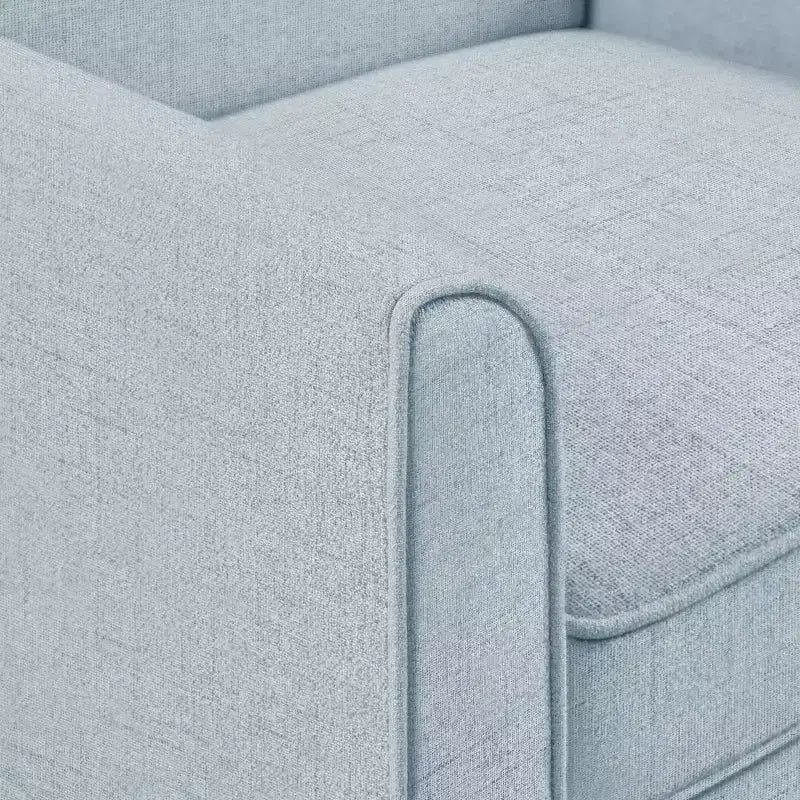 Slipcover Accent Armchair – Track Arm, Skirted Base, Removable Cushion