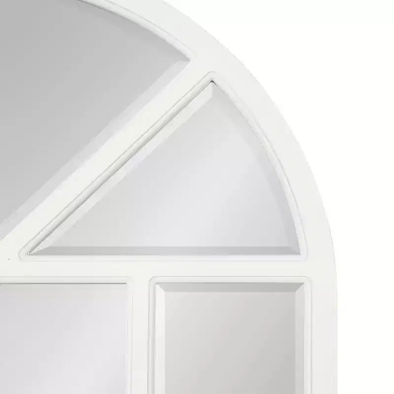 Windowpane Mirror – 24x36, White, Cathedral-Style