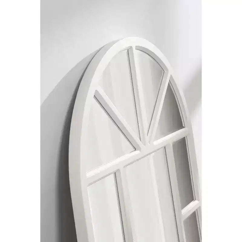 Windowpane Mirror – 24x36, White, Cathedral-Style
