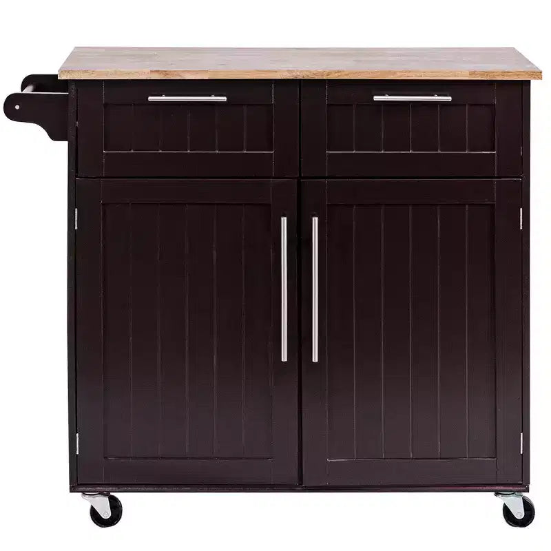 Rolling Kitchen Cart Island – Heavy Duty Storage Trolley with Drawers & Cabinet