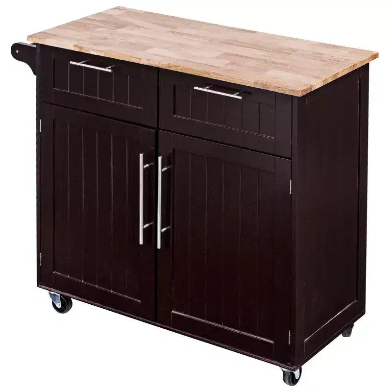 Rolling Kitchen Cart Island – Heavy Duty Storage Trolley with Drawers & Cabinet