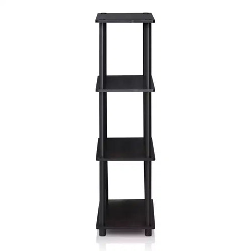 4-Tier Ladder Decorative Bookshelf – Open Multipurpose Shelf, Dark Walnut