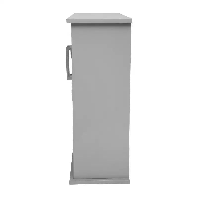 Mobiletto da Bagno da Parete con Mensola Regolabile, Doppie Ante Magnetiche, Mensola Espositiva