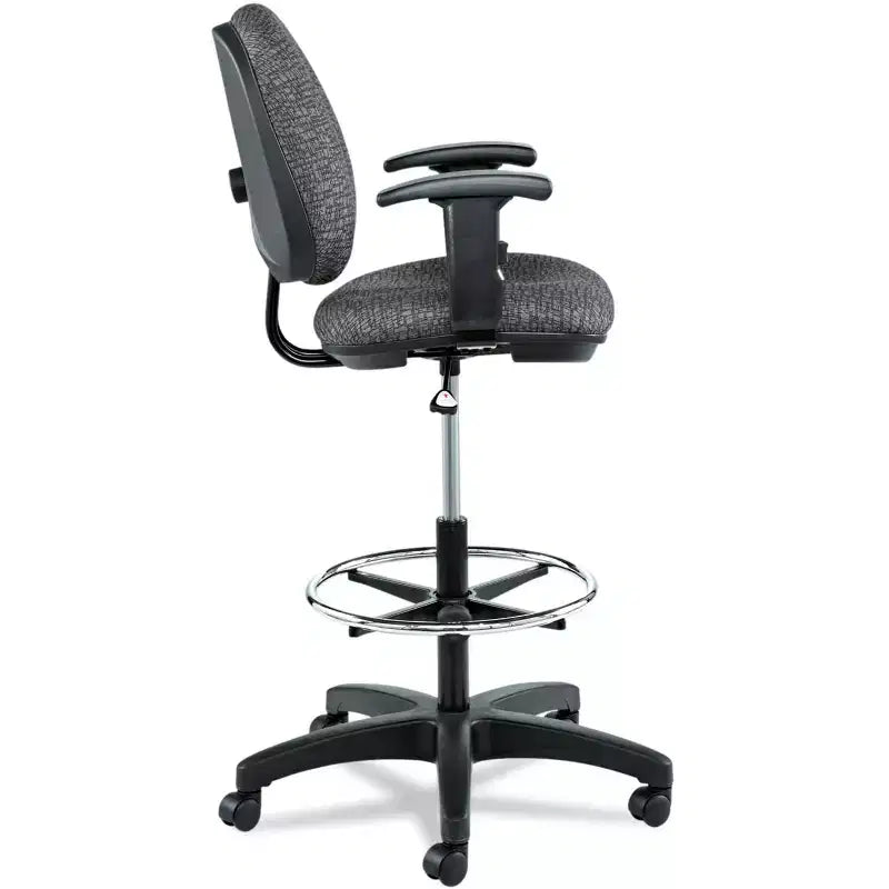 Swivel Task Stool – Molded Plastic, Adjustable Footring, Casters