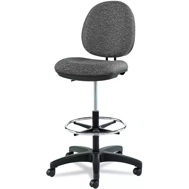 Swivel Task Stool – Molded Plastic, Adjustable Footring, Casters