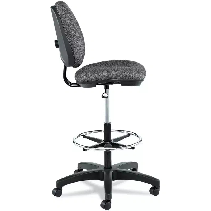 Swivel Task Stool – Molded Plastic, Adjustable Footring, Casters