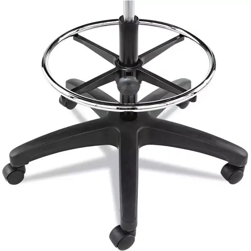 Swivel Task Stool – Molded Plastic, Adjustable Footring, Casters