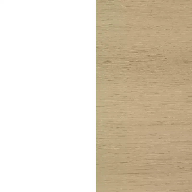Wood and Glass Door Storage Cabinet – 2 Doors, Fixed Interior Shelf