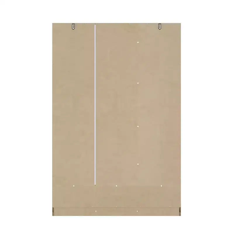 Armoire en rotin Famapy avec 3 tiroirs, placard à 3 portes en rotin respirant, grande armoire de rangement de style champêtre pour chambre