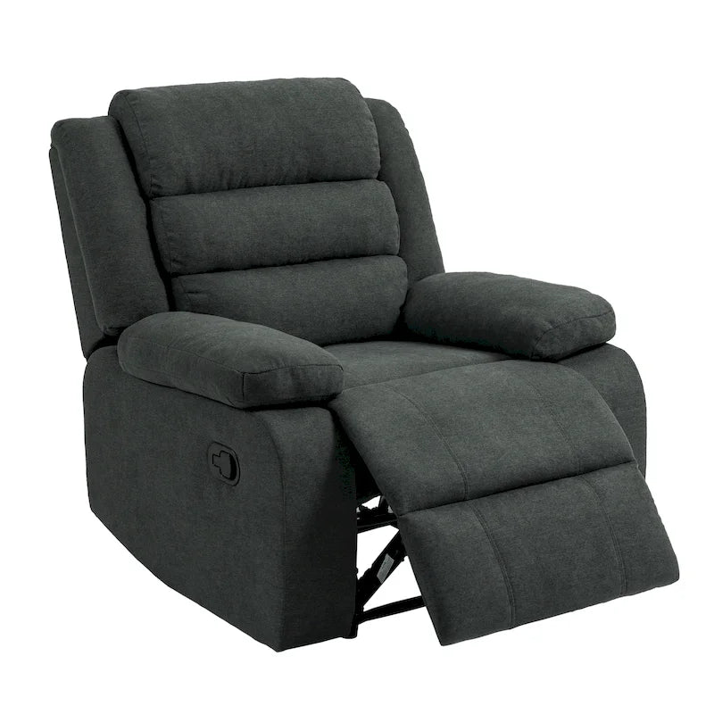 Set van 2 klassieke en traditionele handmatig verstelbare relaxfauteuils