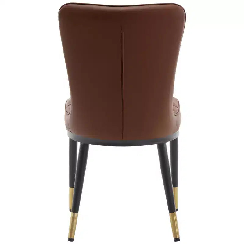 Ensemble de 6 chaises de salle à manger Bekrvio, siège moderne rembourré en similicuir avec dossier haut, pieds en métal, chaises de cuisine sans accoudoirs pour le salon et la salle à manger