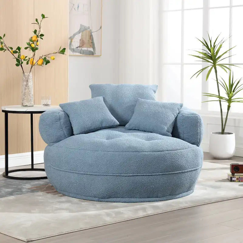 Fauteuil rond paresseux ?C blanc/bleu/gris/jaune/orange/rouge rosé/bleu marine/vert, une ou deux places