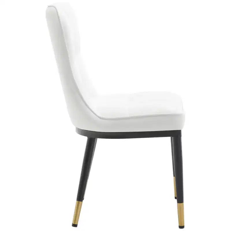 Ensemble de 6 chaises de salle à manger Bekrvio, siège moderne rembourré en similicuir avec dossier haut, pieds en métal, chaises de cuisine sans accoudoirs pour le salon et la salle à manger