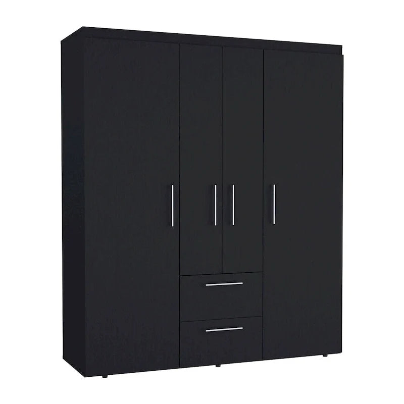 Bariloche Kleiderschrank mit Kleiderstangen, Regalen und 2 Schubladen