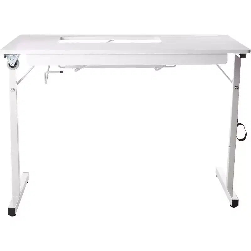 SewingRite SewStation 101 tragbarer, zusammenklappbarer Nähtisch mit Stahlbeinen, Weiß – ideal für Zuhause, Büro und Gewerbe
