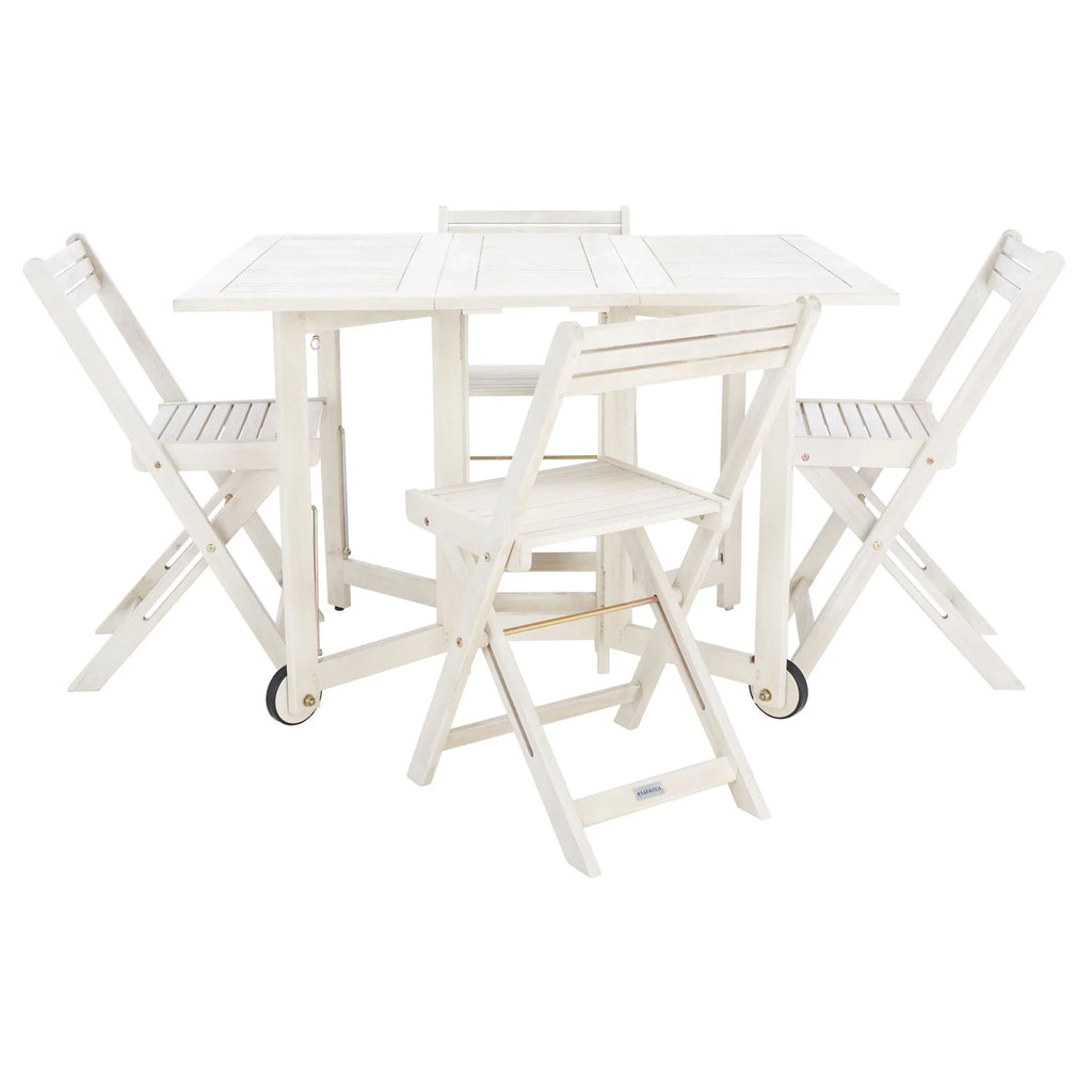 SAFAVIEH Brandy 5-delige tuinmeubelset met eettafel - 43B x 35D x 29H