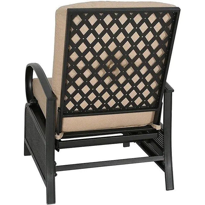 Verstellbarer Relax-Loungesessel, Lounge-Sofa für die Terrasse mit Polster - 38 (T) x 26.5 (B) x 38.5 (H) ZOLL