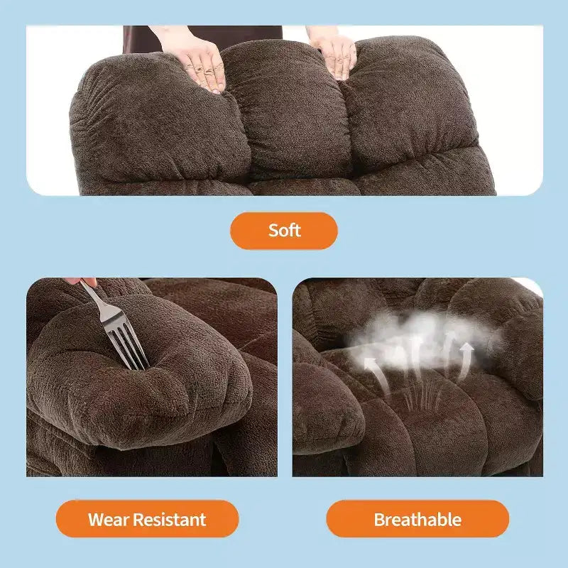 Fotel rozkładany z ręczną regulacją, ergonomiczny fotel z oddychającego materiału i kieszeniami bocznymi, jednoosobowa sofa, odpowiednia do salonu lub sypialni