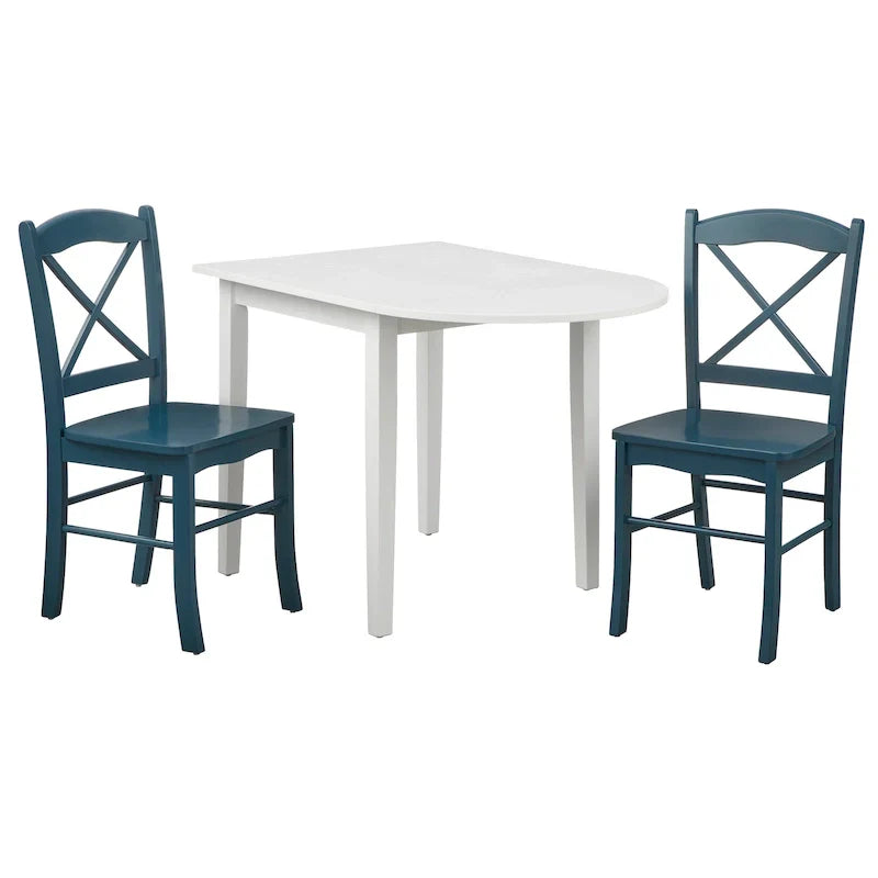 Ensemble repas 3 pièces Simple Living Country Cottage avec rallonge rabattable
