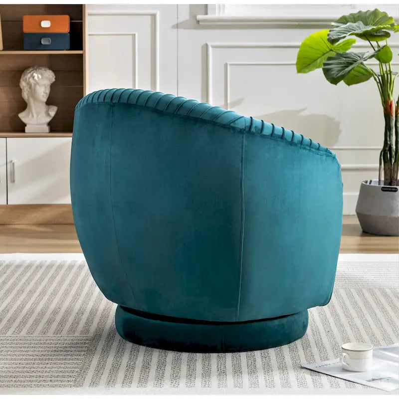 Petit fauteuil pivotant en velours Milvo