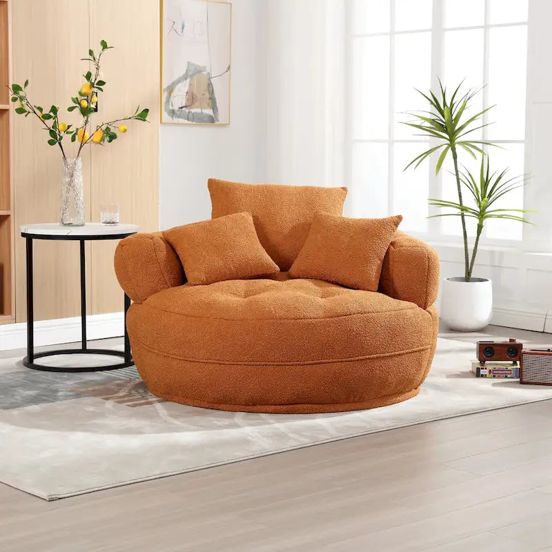 Fauteuil rond paresseux ?C blanc/bleu/gris/jaune/orange/rouge rosé/bleu marine/vert, une ou deux places