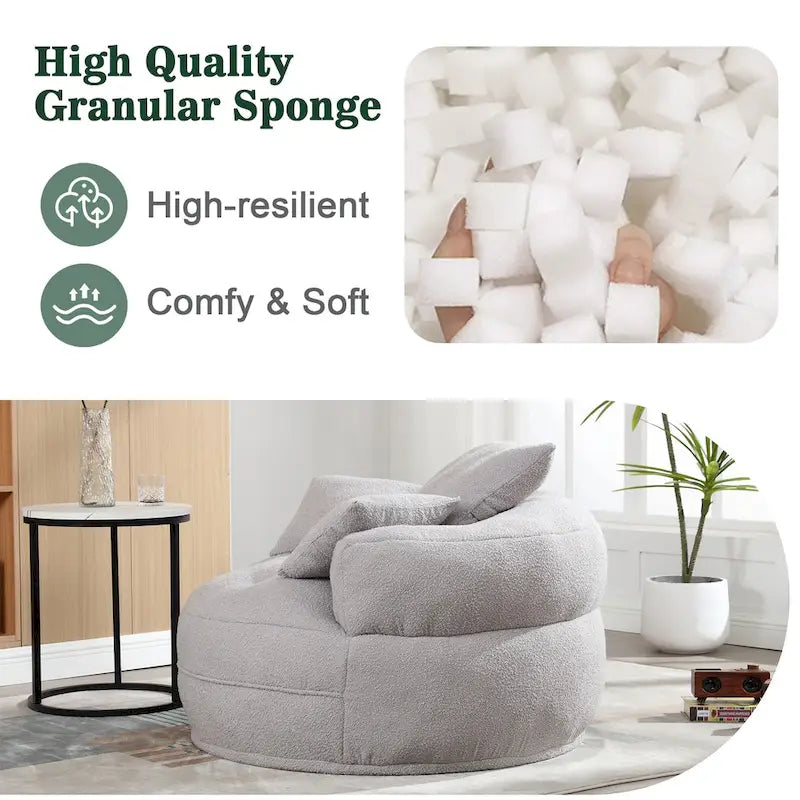Fauteuil rond paresseux ?C blanc/bleu/gris/jaune/orange/rouge rosé/bleu marine/vert, une ou deux places