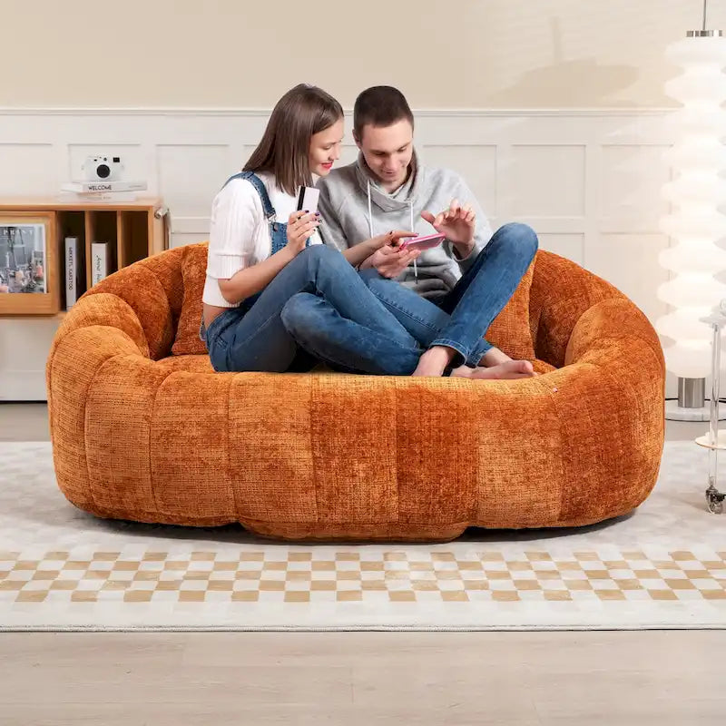 GDFStudio – Laurel Chenille-Sofa für 2 Personen mit hochdichtem Schaumstoff und übergroßem Komfort