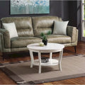 Table basse ronde American Heritage de Convenience Concepts avec étagère