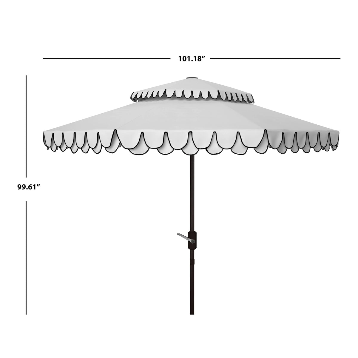 SAFAVIEH Kjerstin-bandeau voor buiten, dubbele kap, 9 ft