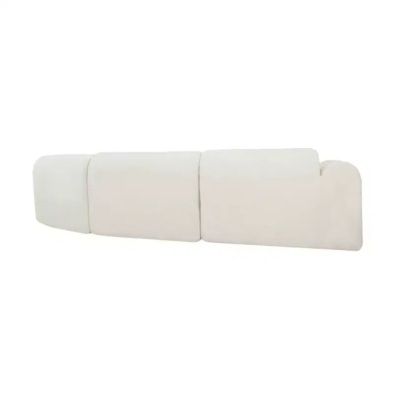 Moderne gebogen hoekbank van 140 inch met chaise longue, 3-delige set voor de woonkamer
