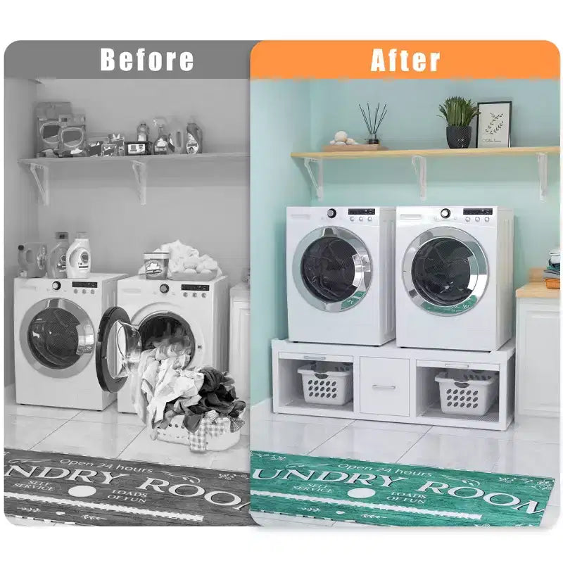 GDLF sokkels voor wasmachine en droger, universele standaard voor wasmachine en droger met uittrekbare plank, wit