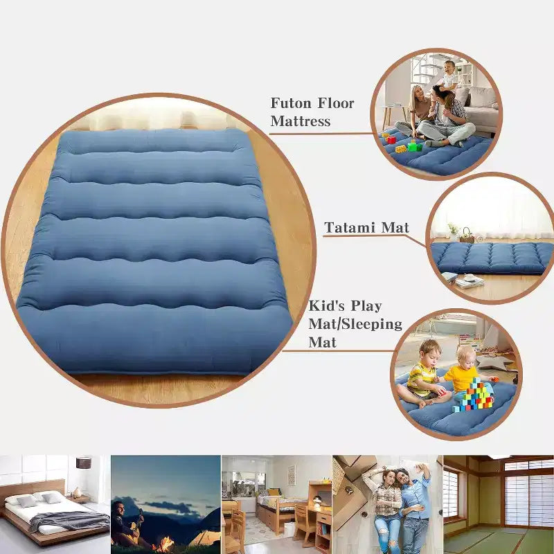 Japanische Futonmatratze, faltbare Schlafunterlage für den Boden, Tatami-Matte für Zuhause, Campingmatratze