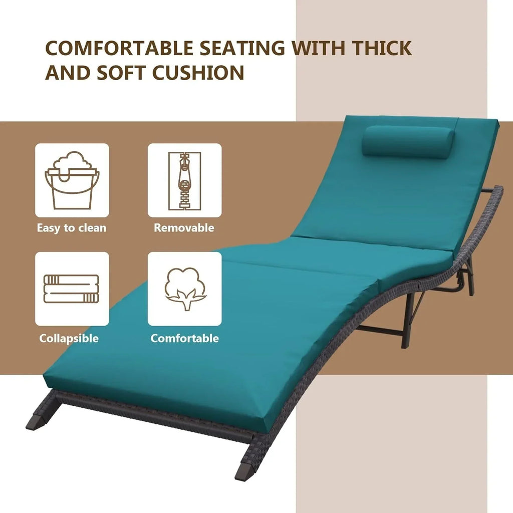 Ensemble de 3 chaises longues d’extérieur Kullavik