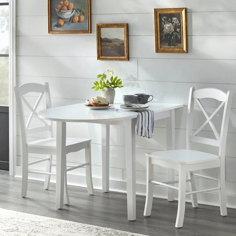 Ensemble repas 3 pièces Simple Living Country Cottage avec rallonge rabattable