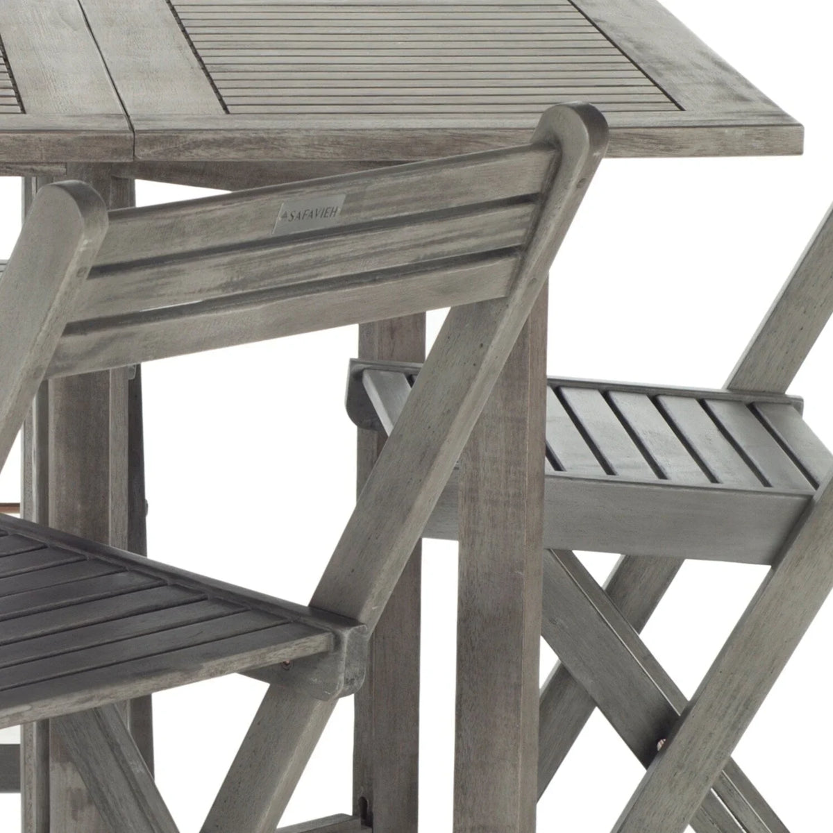 SAFAVIEH Brandy 5-delige tuinmeubelset met eettafel - 43B x 35D x 29H