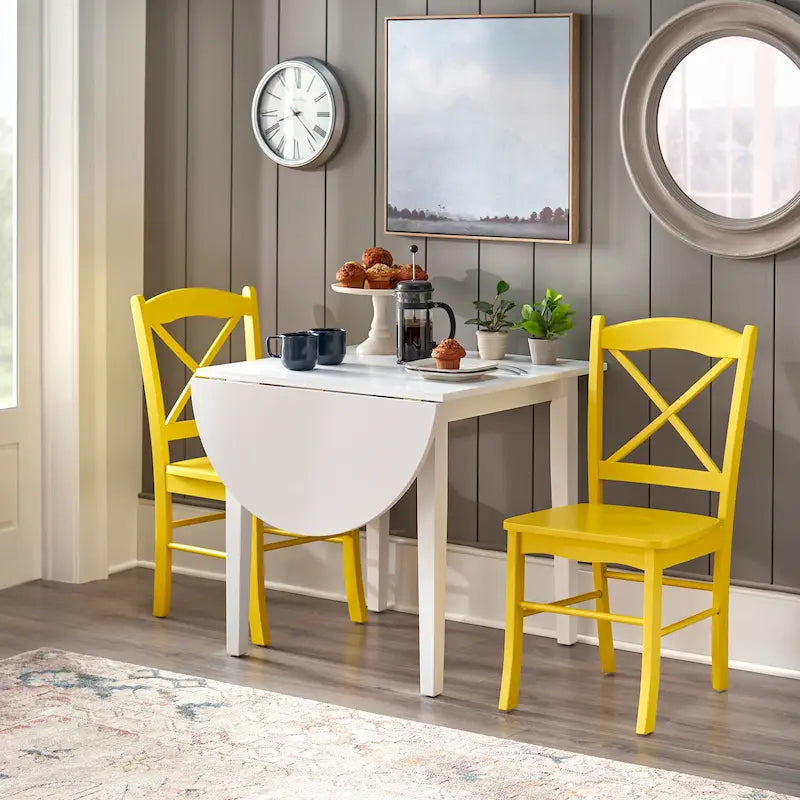 Ensemble repas 3 pièces Simple Living Country Cottage avec rallonge rabattable