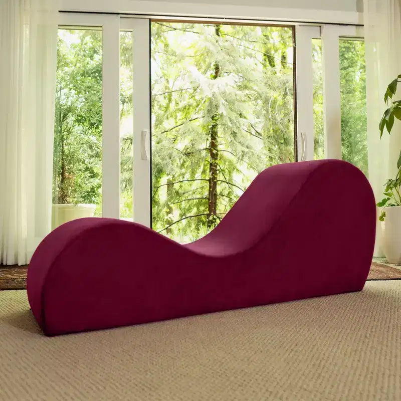 Avana elegante Chaiselongue für Yoga – in den USA gefertigt – ideal für Dehnübungen, Entspannung, Training und mehr, 60T x 18B x 26H Zoll, Hellgrau