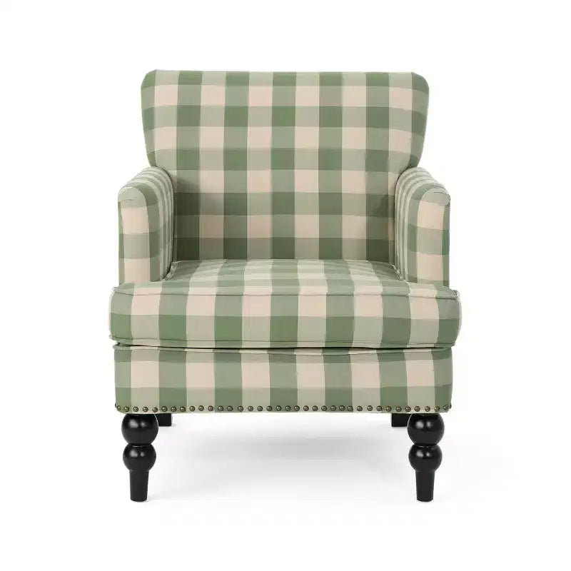 Fauteuil club contemporain Harrison de Christopher Knight Home, rembourré en tissu avec bordure cloutée