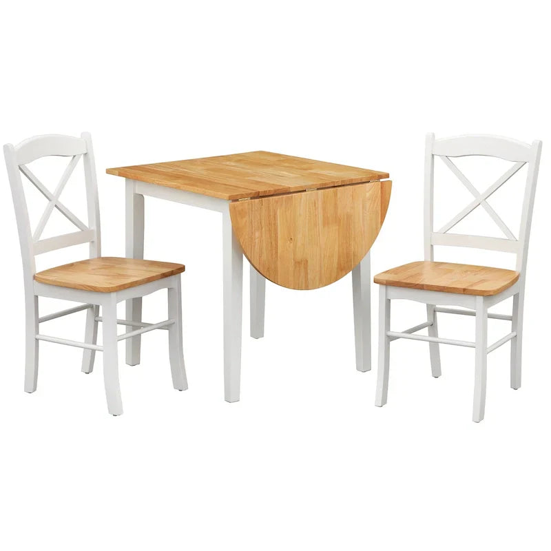 Ensemble repas 3 pièces Simple Living Country Cottage avec rallonge rabattable