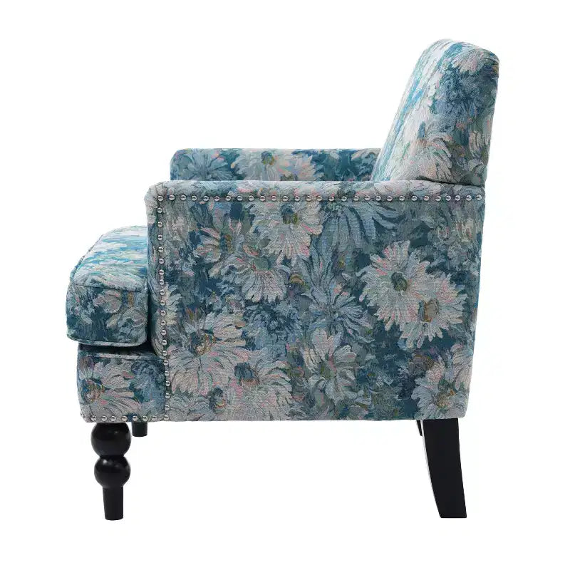 Fauteuil club contemporain Harrison de Christopher Knight Home, rembourré en tissu avec bordure cloutée
