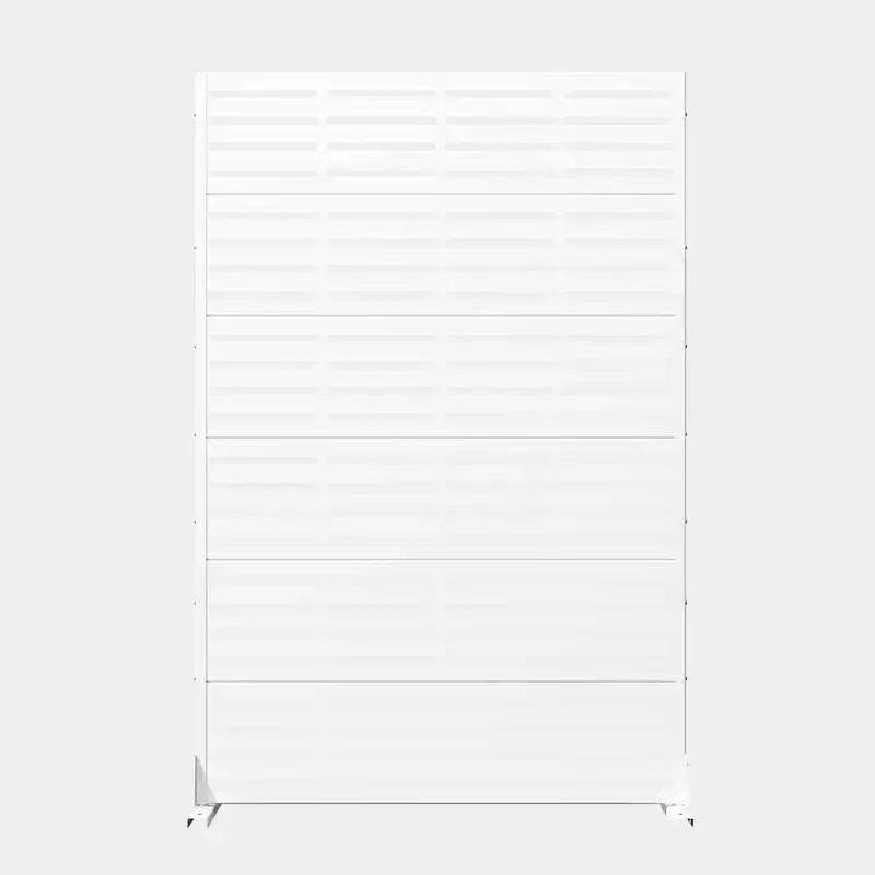 Panneau d’intimité extérieur blanc naturel MAYEERTY 72x47, ensemble de 6 pièces, séparateur pliant naturel pour cour et jardin