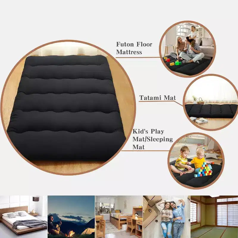Japanische Futonmatratze, faltbare Schlafunterlage für den Boden, Tatami-Matte für Zuhause, Campingmatratze