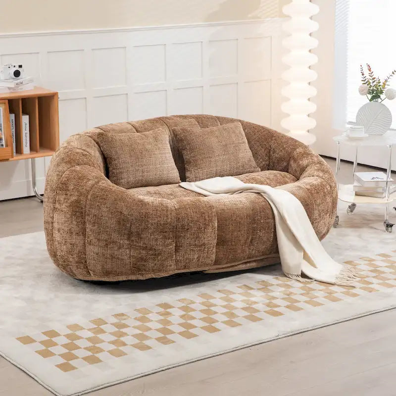 GDFStudio – Laurel Chenille-Sofa für 2 Personen mit hochdichtem Schaumstoff und übergroßem Komfort